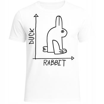 Koszulka Męska Duck Rabbit Iluzja Optyczna Śmieszny Nadruk HIT Prezent