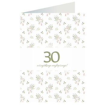 Kartka okolicznościowa - Kwiaty, 30 lat