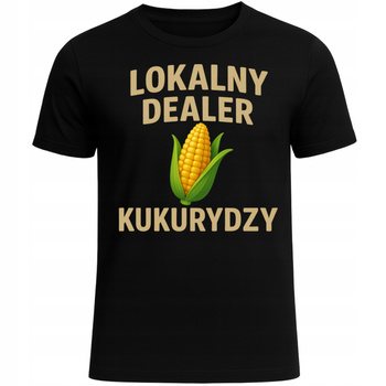 Koszulka Śmieszna z Nadrukiem Lokalny Dealer Kukurydzy Prezent Rolnik