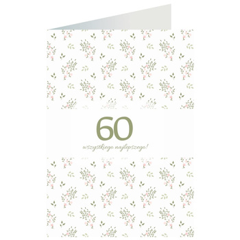 Kartka okolicznościowa - Kwiatki, 60 lat