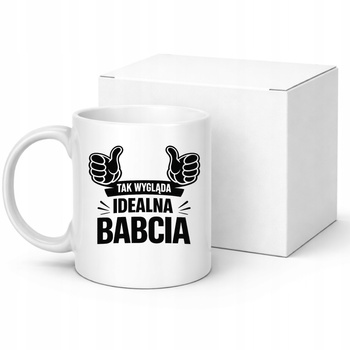 Kubek na Dzień Babci Tak Wygląda Idealna Babcia Zabawny Prezent 330ml