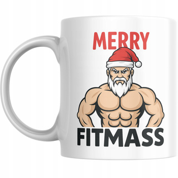 Kubek Na Święta Gwiazdkę Prezent Boże Narodzenie Mikołajki FitMass Siłownia