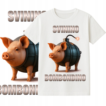 T-Shirt Dziecięcy Koszulka Brainrot Svinino Bombondino Prezent