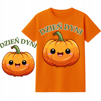 Koszulka na Dzień Dyni dla Dzieci Nadruk do Szkoły i Przedszkola