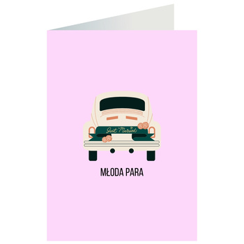 Kartka okolicznościowa - Ślub, auto