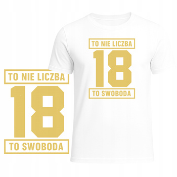 Koszulka na Osiemnastkę Męska z Nadrukiem HIT 18 Urodziny Super Prezent