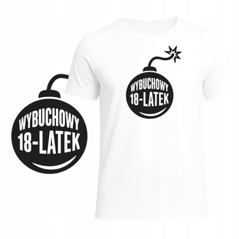 Koszulka na Osiemnastkę Męska z Nadrukiem HIT 18 Urodziny Super Prezent