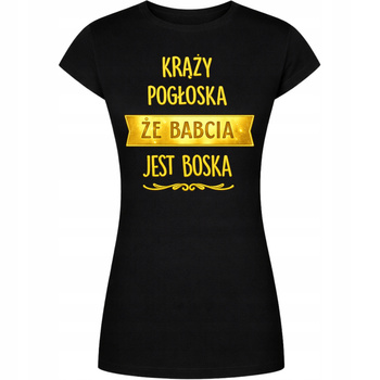 Koszulka Na Dzień Babci Z Nadrukiem Boska Babcia Idealna Na Prezent HIT