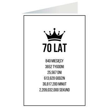 Kartka okolicznościowa - 70 Lat, licznik