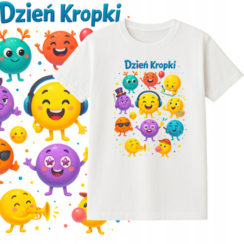 T-Shirt Dzień Kropki do Przedszkola Szkoły dla Chłopca Dziewczynki