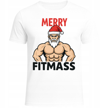 Koszulka Świąteczna Mikołaj Siłownia Fitness Humor Prezent na Święta