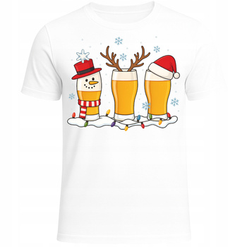 Koszulka Świąteczna Zabawna Kufla Piwa Prezent dla Miłośnika Browaru