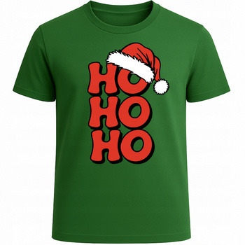 Koszulka Świąteczna Zabawna HO HO HO Czapka Mikołaja Super na Prezent