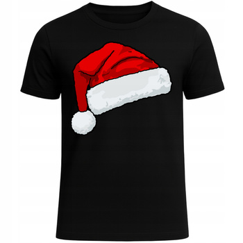 Koszulka Świąteczna Czapka Mikołaja Super Nadruk HIT Prezent Na Święta