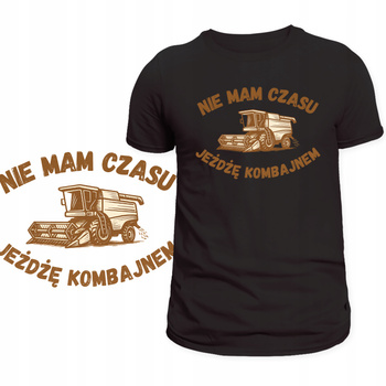 T-Shirt dla Rolnika Męska Koszulka Super Nadruk Lato Żniwa HIT Prezent