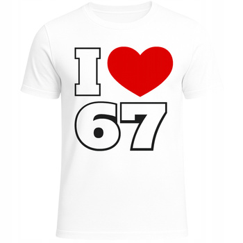 Koszulka Dziecięca I LOVE 67 SIX SEVEN Super HIT Prezent na Święta