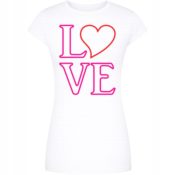 Koszulka Na Walentynki Super Nadruk LOVE Prezent Dla Drugiej Połówki