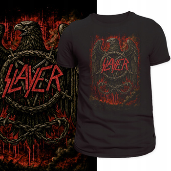 Koszulka Slayer Thrash Heavy Metal Pentagram Koncert Nadruk HD Prezent