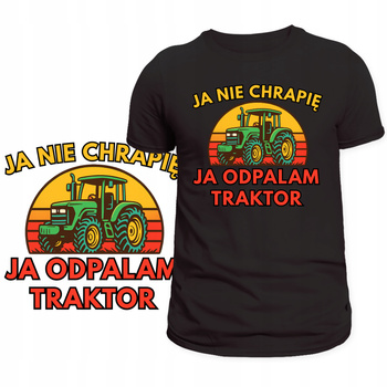 T-Shirt dla Rolnika Męska Koszulka Śmieszny Nadruk Lato Żniwa Prezent