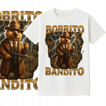T-Shirt Dziecięcy Koszulka Zabawny Brainrot Bobrito Bandito Prezent