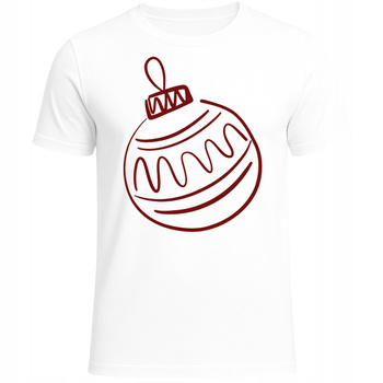 Koszulka Świąteczna Bombka Nadruk Super Prezent Na Boże Narodzenie