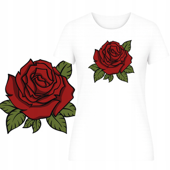 T-Shirt na Lato Damski Koszulka Super Nadruk Motyw Kwiat na Wakacje HIT