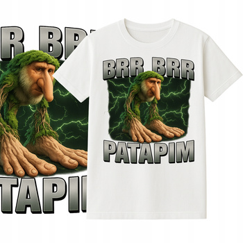 T-Shirt Dziecięcy Koszulka Zabawny Brainrot Brr Brr Patapim Prezent