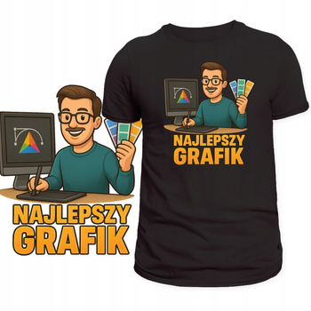 Koszulka Dla Grafika Super Nadruk Najlepszy Grafik Świetna na Prezent