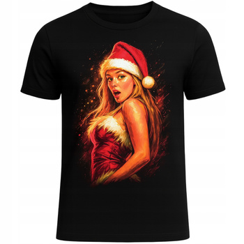 Koszulka Świąteczna Mikołajka Super Nadruk 3D Prezent Święta Bawełna