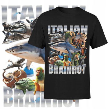 T-Shirt Dziecięcy Koszulka Brainrot Italian Brainrot Hit Prezent