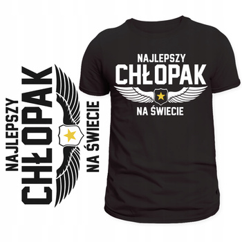 Koszulka Na Dzień Chłopaka z Nadrukiem Najlepszy Chłopak na Prezent