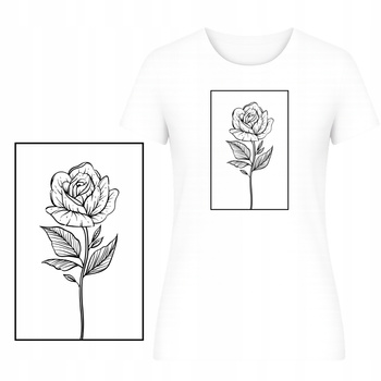 T-Shirt HIT na Lato Damski Koszulka Super Nadruk Motyw Kwiat na Wakacje