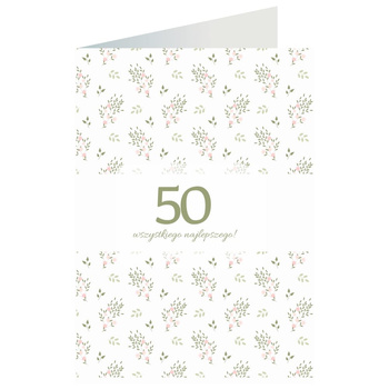Kartka okolicznościowa - Kwiatki, 50 lat