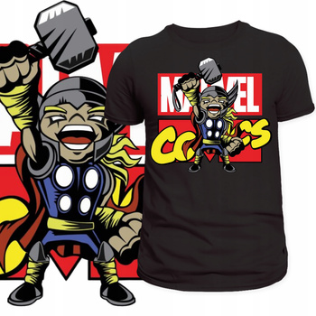 T-Shirt Męski Koszulka Nadruk Thor Marvel Comics Superhero Prezent