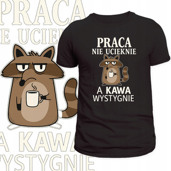 T-Shirt Męski Koszulka Nadruk dla Kolegi z Pracy Praca Śmieszne Prezent
