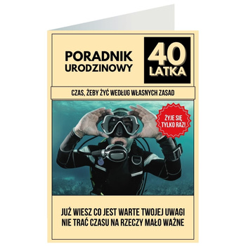 Kartka okolicznościowa - Poradnik, 40 lat