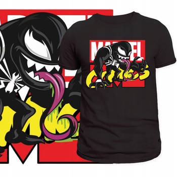 T-Shirt Męski Koszulka Nadruk Venom Marvel Comics Superhero Prezent