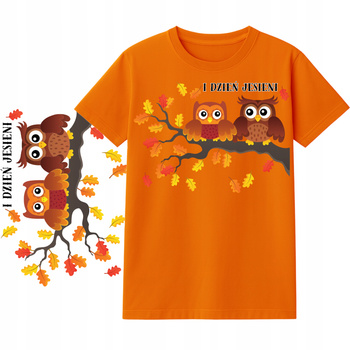 Koszulka na Dzień Jesieni dla Dzieci Nadruk do Szkoły i Przedszkola