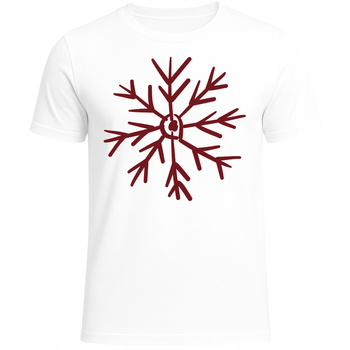 Koszulka Świąteczna Śnieżynka Nadruk Super Prezent na Boże Narodzenie