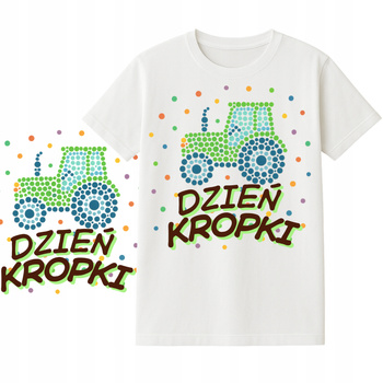 Koszulka na Dzień Kropki dla Dzieci Nadruk do Przedszkola Szkoły