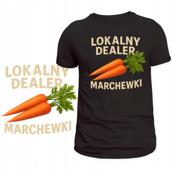 T-Shirt Męski Koszulka Śmieszny Nadruk Lokalny Dealer Marchewki Prezent S