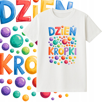T-Shirt Dzień Kropki do Przedszkola Szkoły dla Chłopca Dziewczynki