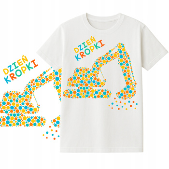 Koszulka na Dzień Kropki dla Dzieci Nadruk do Przedszkola Szkoły