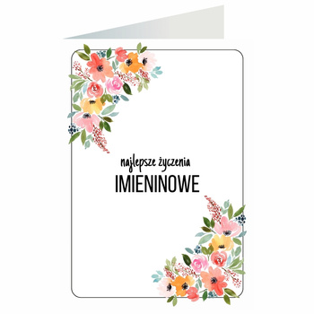 Kartka okolicznościowa - Imieniny, kwiaty