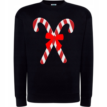 Bluza Świąteczna Lizaki Cukrowe z Kokardą Super na Prezent Gwiazdka