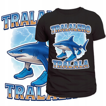 T-Shirt Męski Koszulka Nadruk Brainrot Tralalero Tralala Prezent