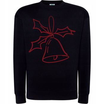 Bluza Świąteczna z Nadrukiem Dzwonek Minimalistyczny Wzór Super Prezent