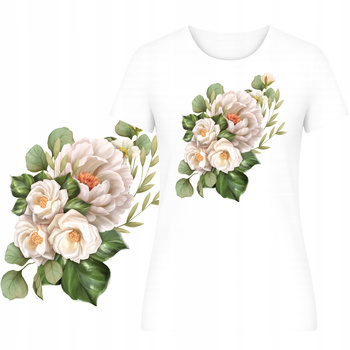 T-Shirt na Lato Damski Koszulka Super Nadruk HIT Motyw Kwiat na Wakacje