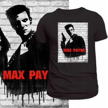 T-Shirt Męski Nadruk Koszulka Max Payne Gra Shooter Strzelanka Prezent