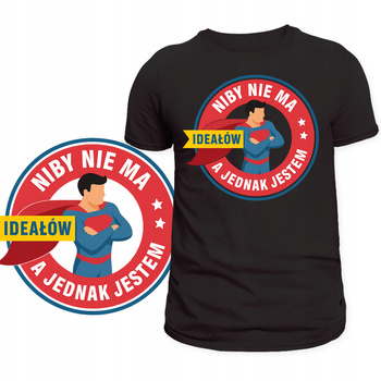 Koszulka Na Dzień Chłopaka z Nadrukiem Super Chłopak Ideał na Prezent